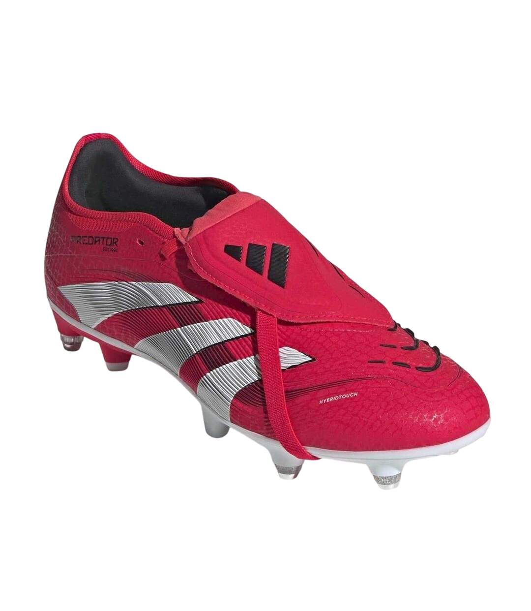 Mens Predator Pro Fold Over Soft Ground Football Boots Red White Adidas-4