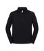 Sweat Uni Col Montant Zippé Iconic Premium Homme Noir Fruit Of The Loom-1