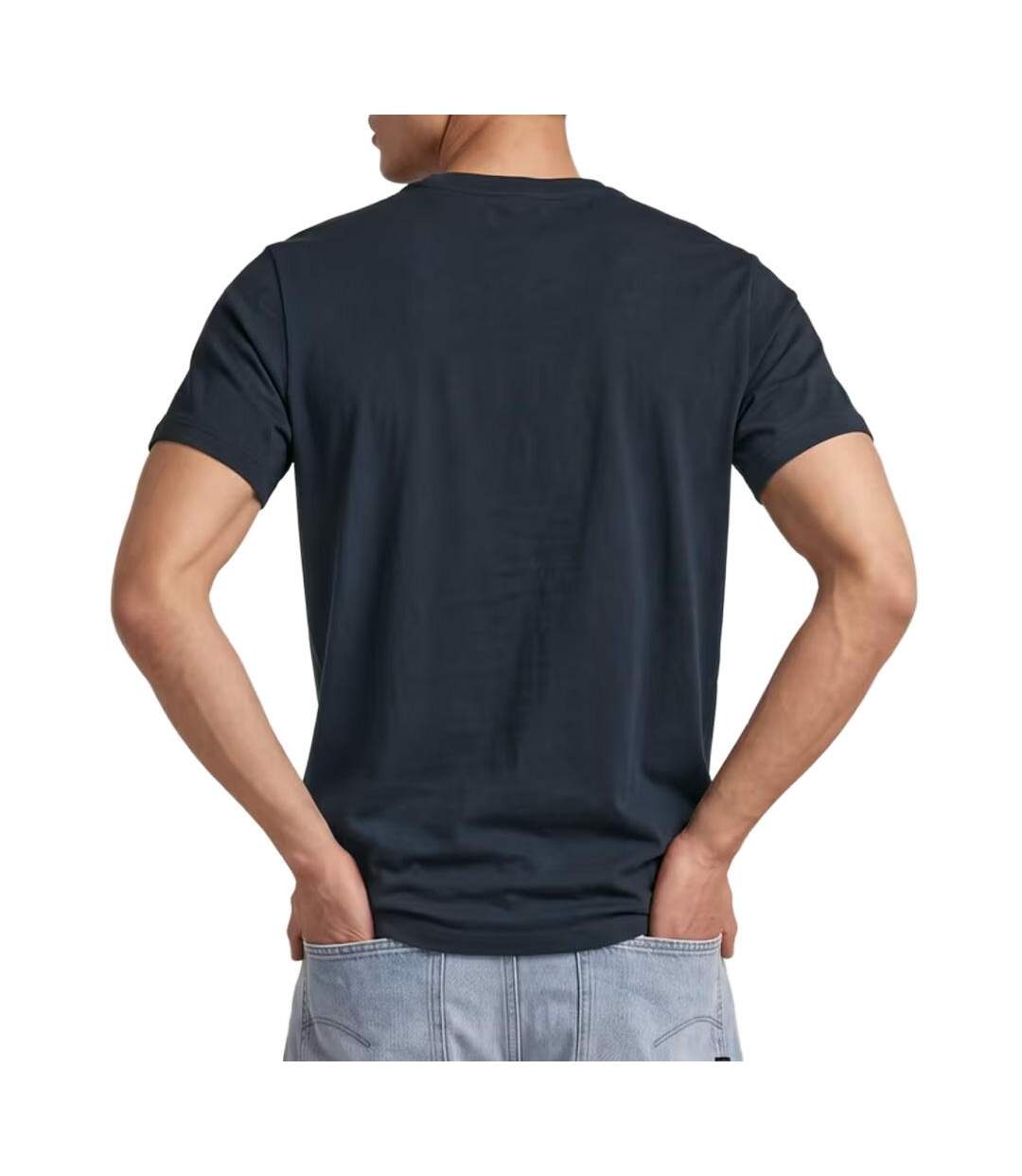T-Shirt marine homme g-star raw faded-2