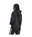 Womens/ladies Fleece Drawstring Hoodie Black Adidas-3