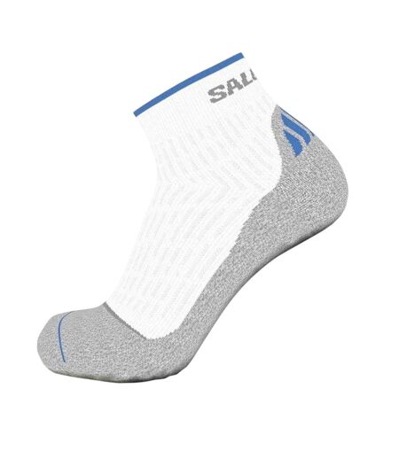 Lot De 2  Socquettes Course À Pied Ultra Quarter Homme Blanc Gris Salomon