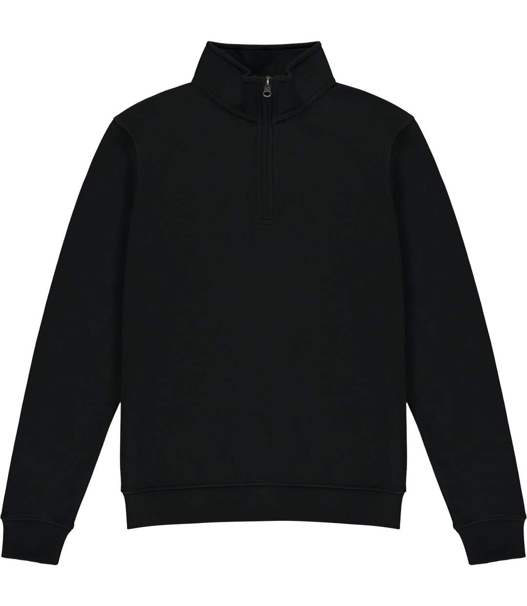 Mens quarter zip sweatshirt black Kustom Kit