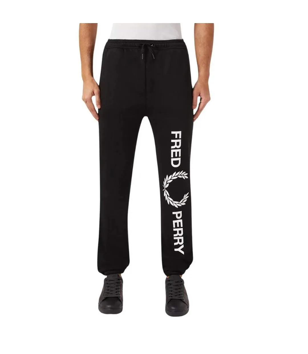 Pantalon De Jogging Motif Grand Homme Noir Fred Perry-1