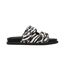 Womens/ladies Agent Zebra Print Sliders White Black Steve Madden-3