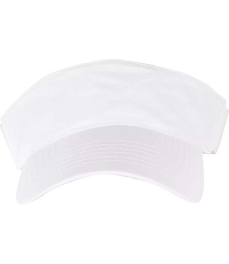 Performance Embroidered Visor Cap White Flexfit