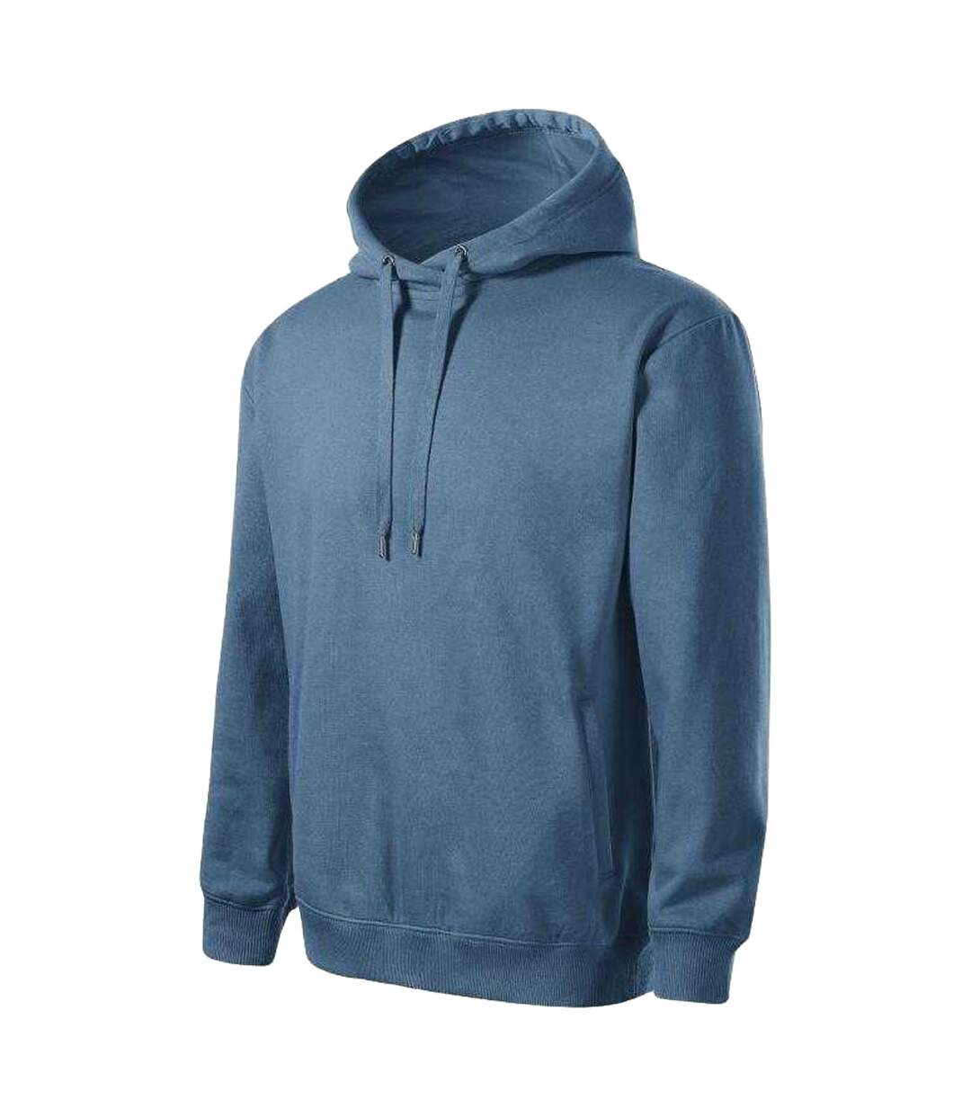 Sweat À Capuche Motif/style Uni Moon Homme Bleu Marine Malfini-3