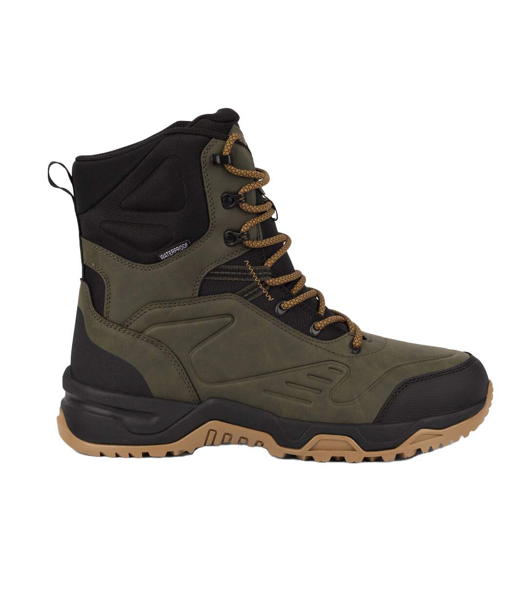 Mens Serge Snow Boots Khaki Green Trespass-4
