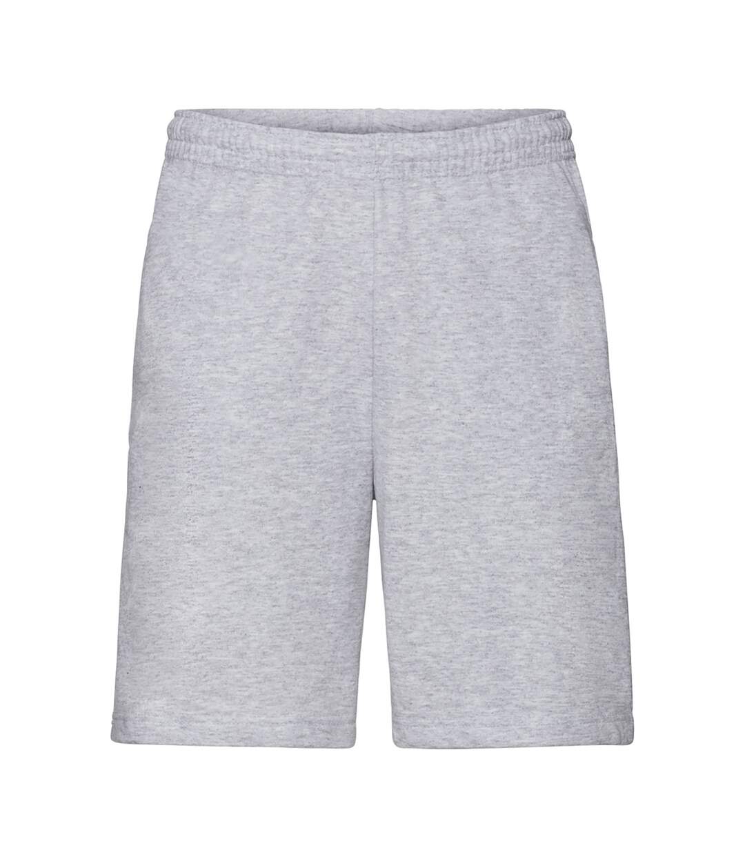 Fruit Of The Loom Mens Lightweight Casual Fleece Shorts (240 GSM) (Heather Grey)