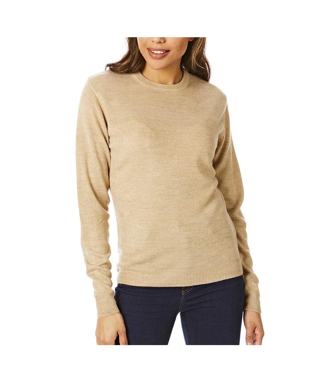 Pull femme beige chameau Light And Shade