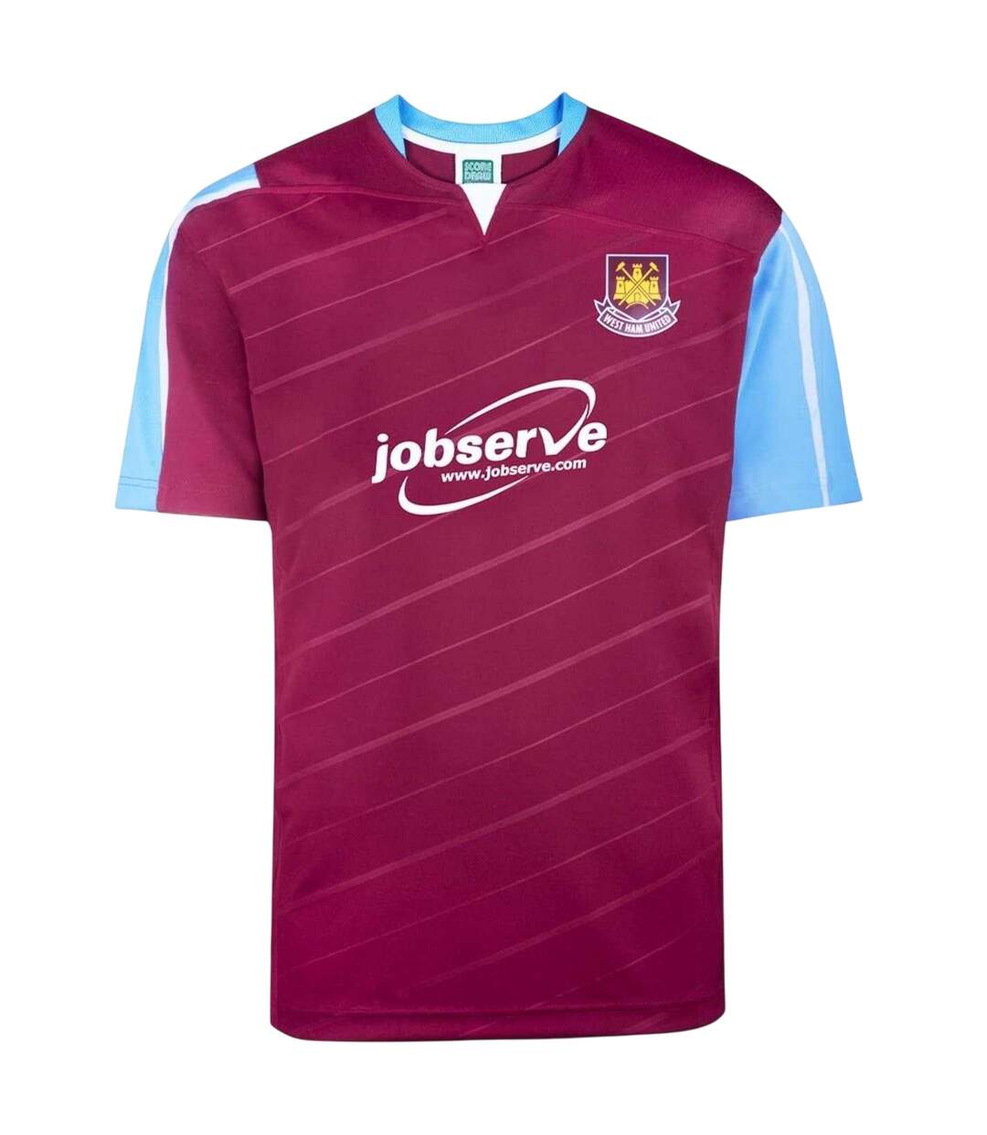 Mens 2005 West Ham United Fc Football Shirt Claret Blue Score Draw-2