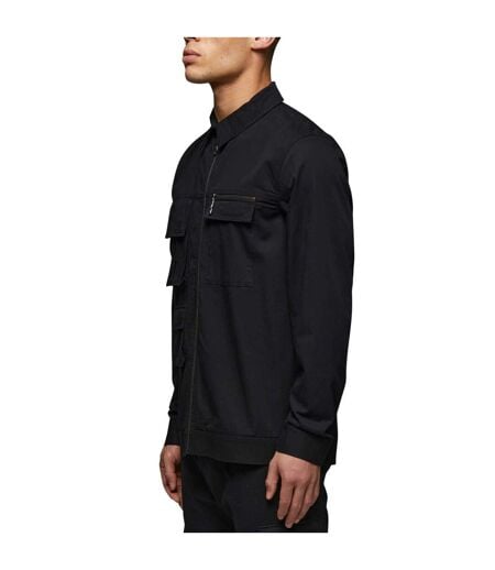 Mens Shirt Jacket Black Mallet