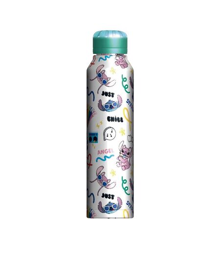 Lilo & Stitch You´re My Fave Slim Stitch & Angel Metal Water Bottle (White/Multicolored) (One Size) - UTPM8344