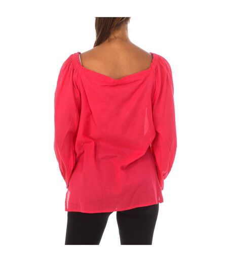 Women's Long Sleeve Round Neck Blouse 5DM45Q8B7