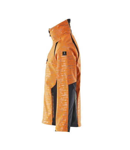 Veste Softshell Accelerate Safe Homme Orange Fluo Bleu Marine Foncé Mascot