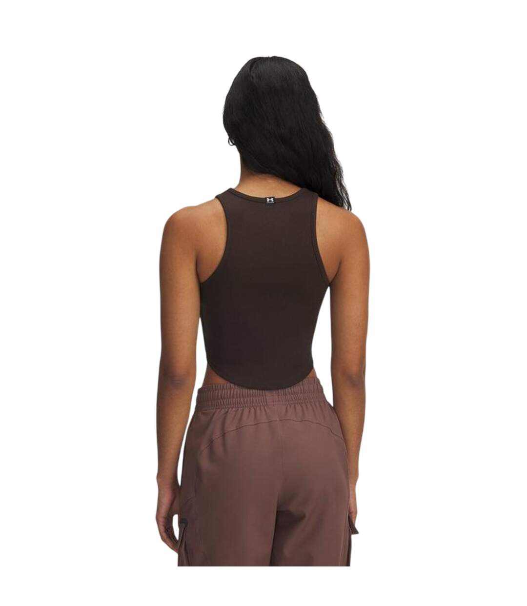 Womens/ladies Ua Rival Ribbed Slim Tank Top Brown Under Armour-2