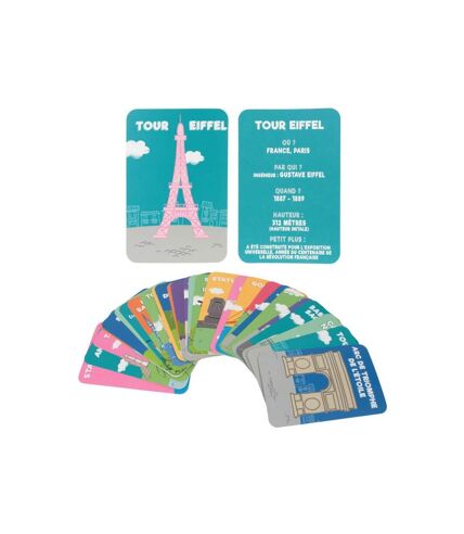 Paris Prix - Jeu De Cartes Educatives monuments 12cm Multicolore
