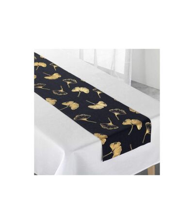 Nappe & Chemin de Table Euphoria 140x250cm Blanc & Noir