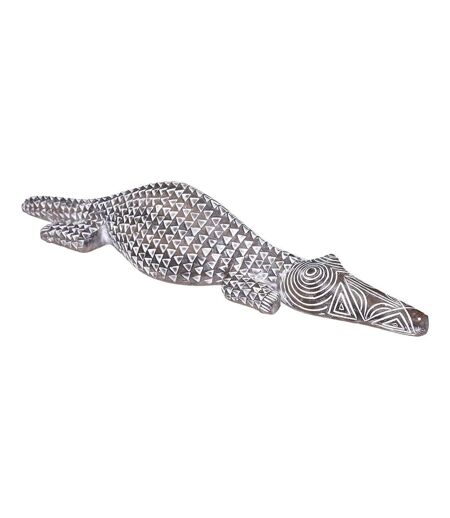 Statue Déco Tropique Australe 44cm Noir & Blanc