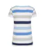 Womens/ladies Multi Stripe Breton Top Blue Lazy Jacks-4