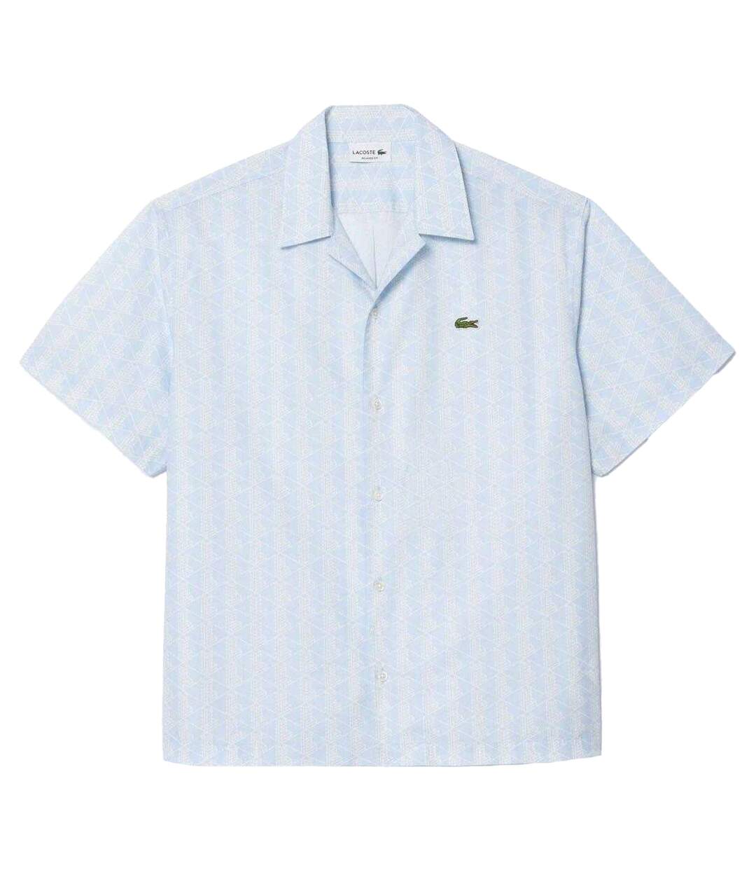 Chemise Manches Courtes Homme Bleu Clair Lacoste-1