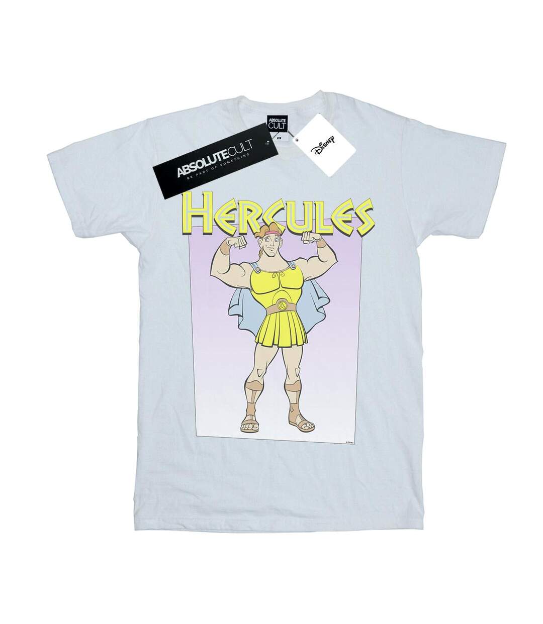 Disney Femme/Ladies - Hercules Muscles Cotton Boyfriend T-Shirt (Blanc) - UTBI17539-1