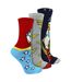 3 Pairs Ladies Cotton Novelty Socks - Wonder Woman Pattern Comfortable Socks-4