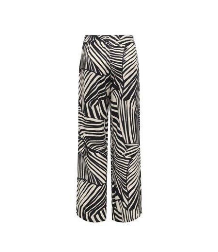 Pantalon fluide beige/noire femme jdy ebbie