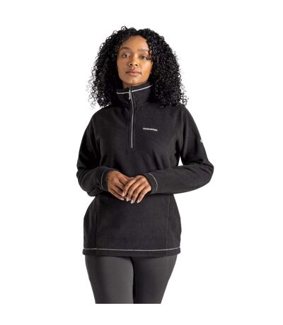 Womens/ladies Miska Vi Half Zip Fleece Black Craghoppers