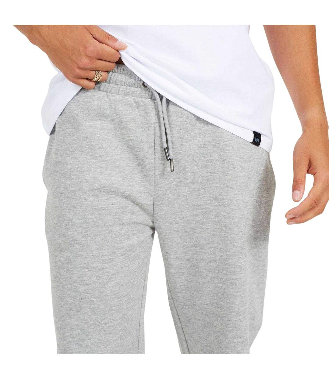 Pantalon De Jogging Homme Gris Clair Chiné Brave Soul-4