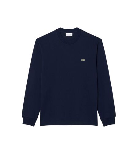T-shirt Manches Longues Motif/style Imprimé Crocodile Homme Bleu Marine Lacoste
