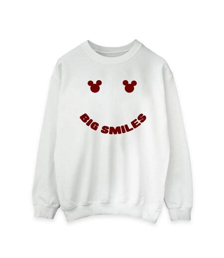 Disney Sweatshirt Femme/Femme Mickey Mouse Big Smile (Blanc) - UTBI28633