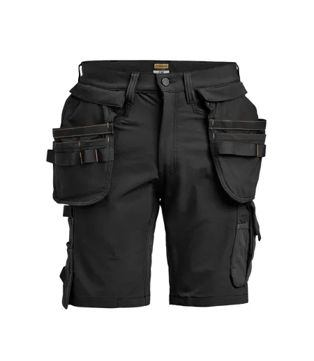 Mens Craftsman 4 Way Stretch Shorts Black Jobman