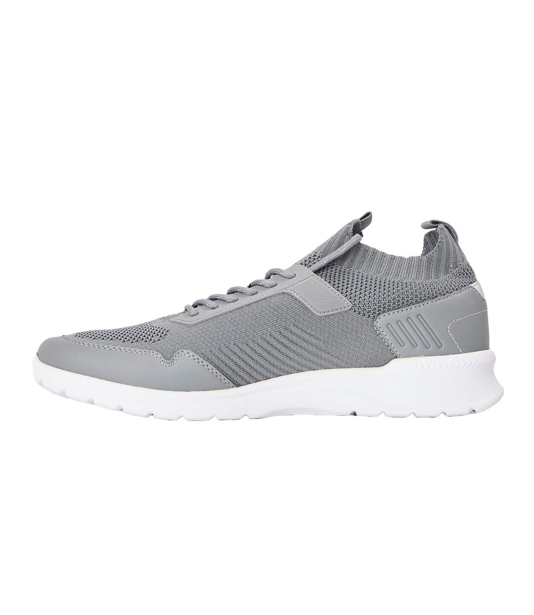 Mens Extreme Leather Low Cut Trainers Light Grey Boss-2