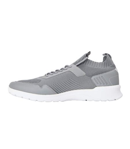 Mens Extreme Leather Low Cut Trainers Light Grey Boss