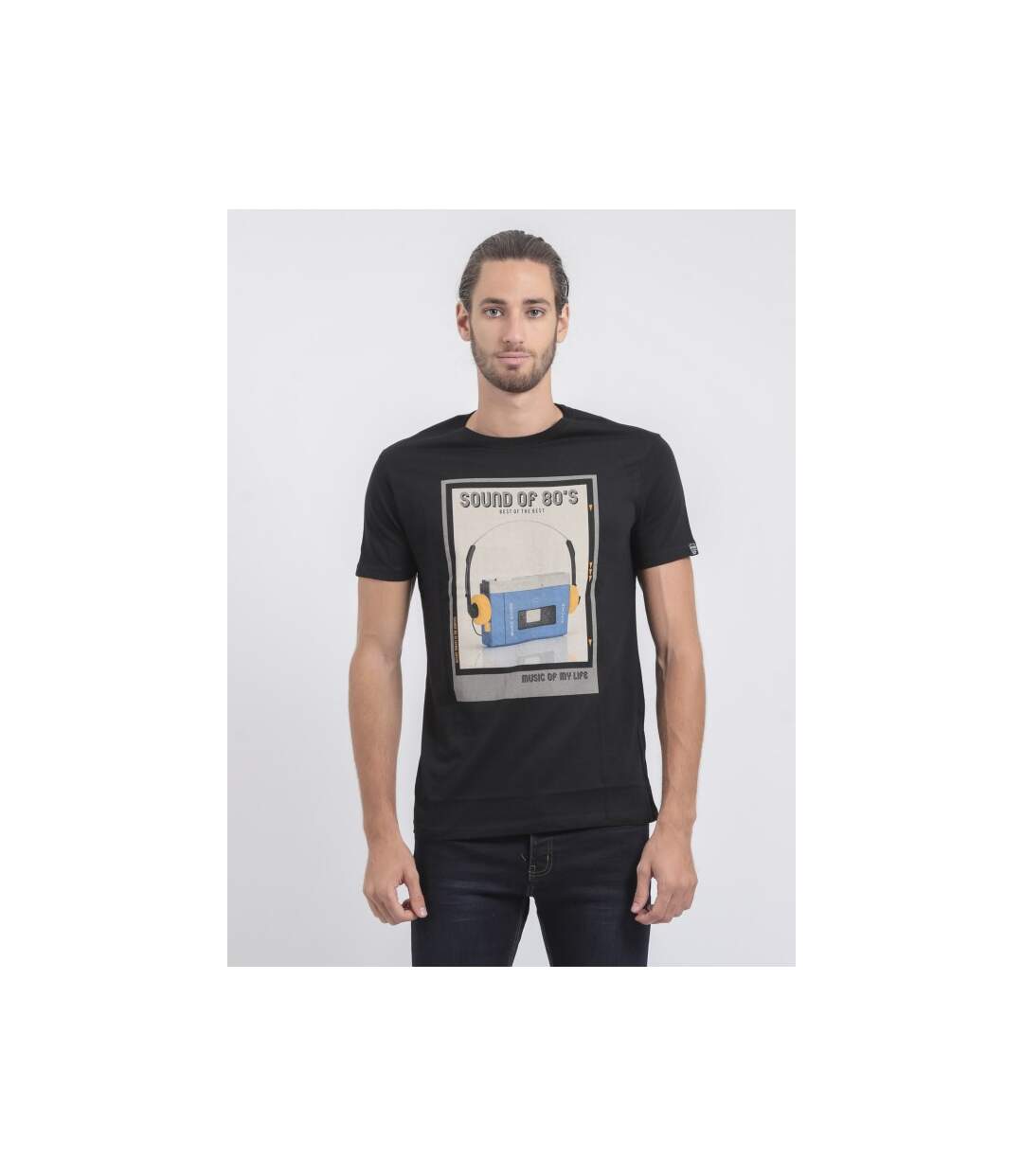 T-shirt col rond pur coton JALSONIC-1