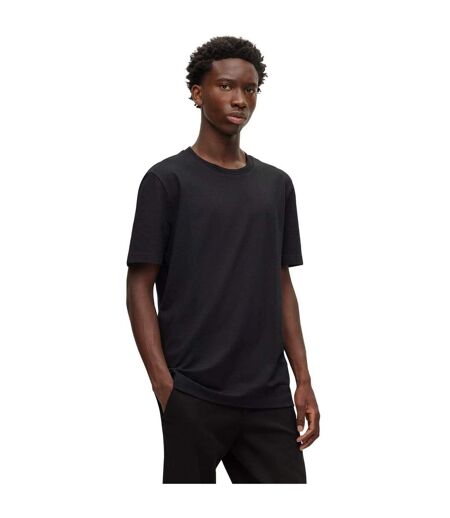 Mens Boss Cotton Regular T-shirt Black Hugo Boss