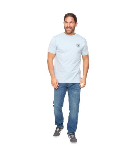 Mens Arkley Embroidered Logo Soft T-shirt Blue Bewley & Ritch