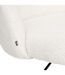 Chaise de bureau à roulette en bouclette GEOS - Blanc-2