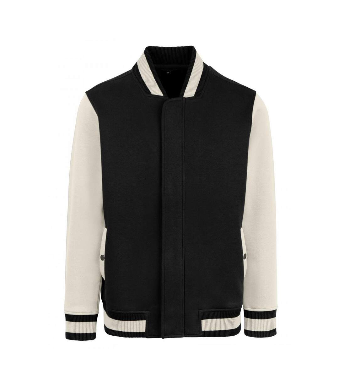Blouson D'université Premium Homme Noir Blanc Cassé HRM-1