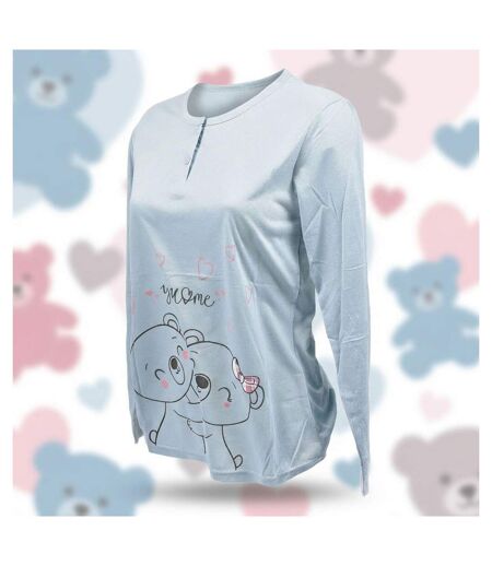 OZABI Ensemble Pyjama Long Femme Haut Manches Longues