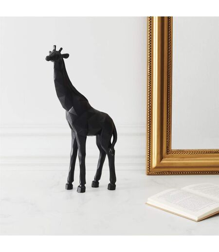 Statuette Déco Girafe Origami 40cm Noir