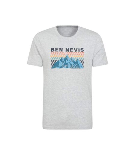 T-shirt Motif/style Graphique Ben Nevis Homme Gris Clair Mountain Warehouse
