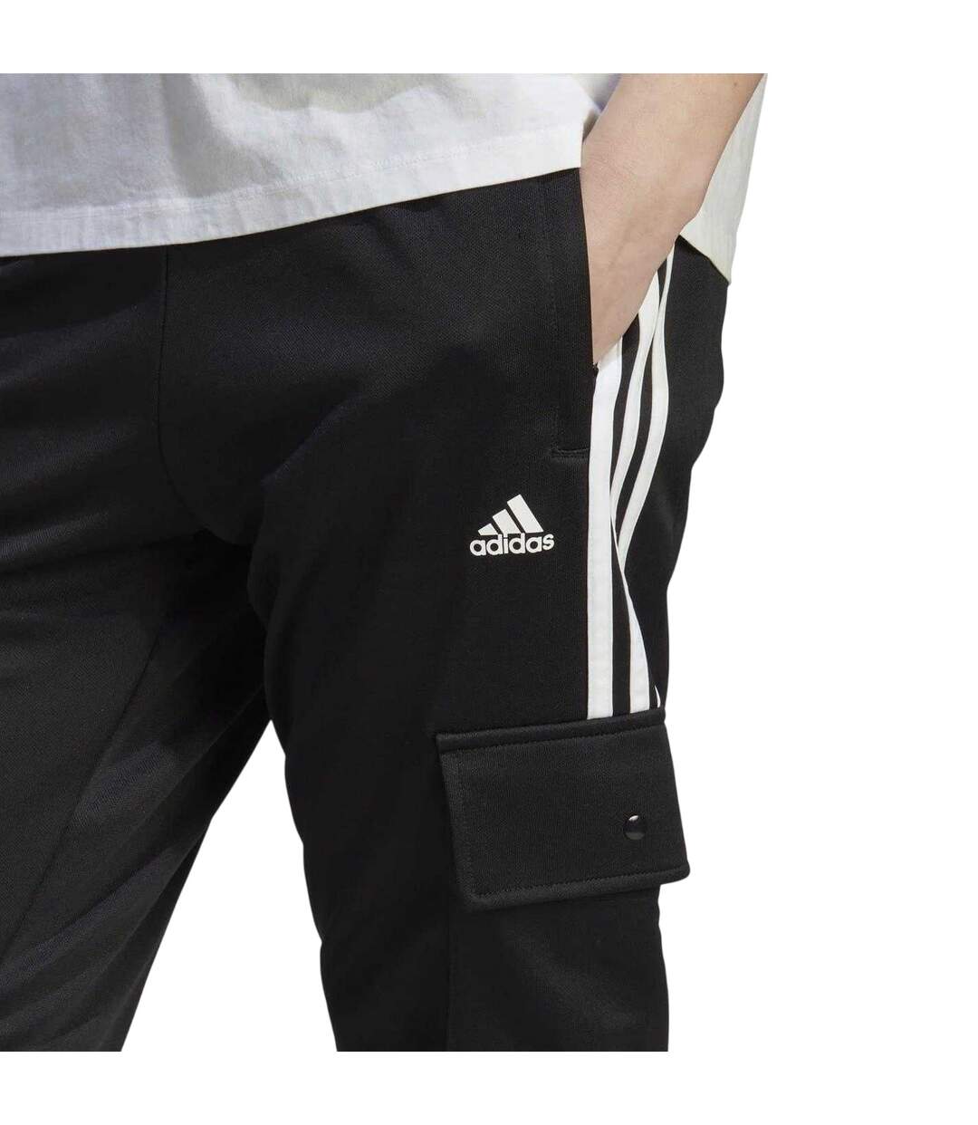 Pantalon À Poches Tiro Femme Noir Blanc Adidas-3