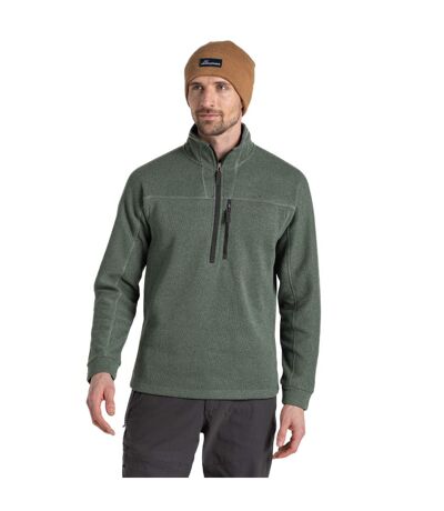 Mens torney ii marl half zip fleece top laurel green Craghoppers