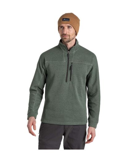 Mens torney ii marl half zip fleece top laurel green Craghoppers