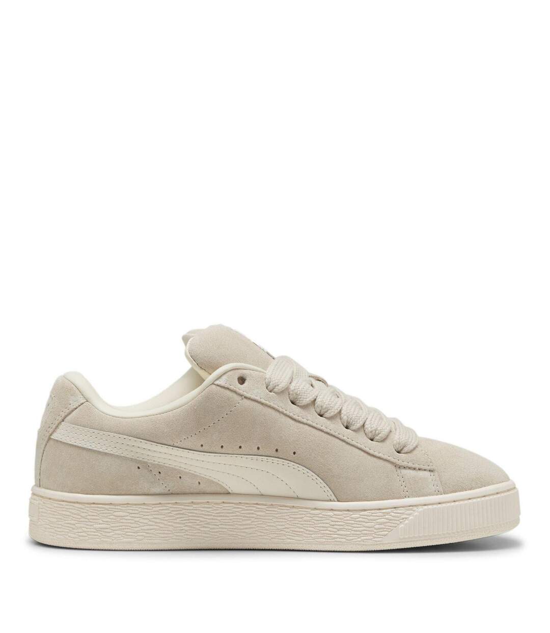 Womens/ladies Xl Leo Leopard Print Suede Trainers Alpine White Puma-4