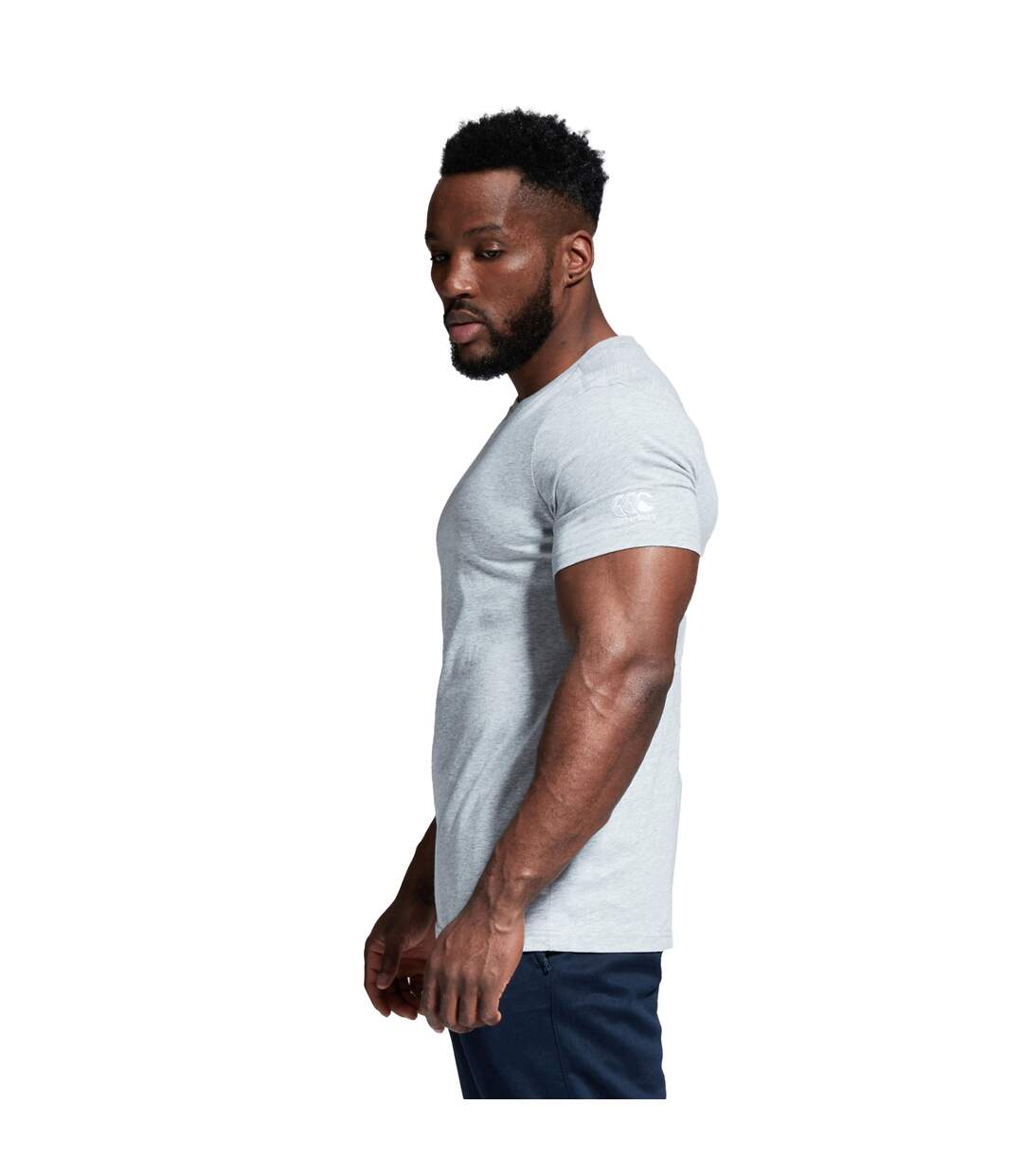Mens Club Plain T-shirt Classic Marl Canterbury-4