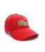Casquette rouge mixte lacoste twill big croch - taille unique-2