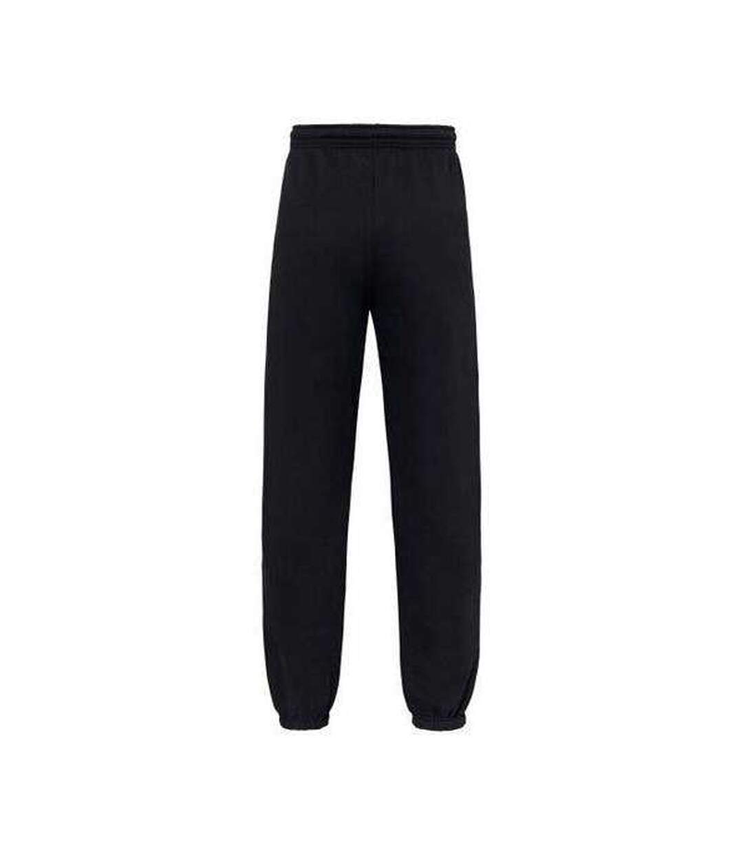 Pantalon De Jogging Uni À Taille Et Chevilles Élastiquées Iconic Premium Adulte Noir Fruit Of The Loom-2