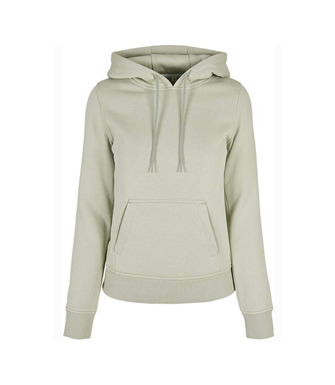 Sweat À Capuche Femme Vert De Gris Build Your Brand-1